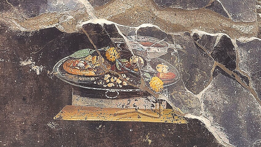 イタリア製 絵画 イタリア・ポンペイ遺跡のフレスコ画、「ピザ」ではなかった | 朝日