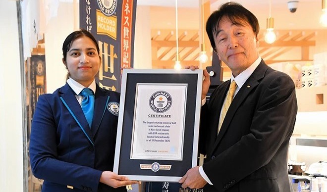 くら寿司がギネス記録　「回るすし」店舗数で世界一