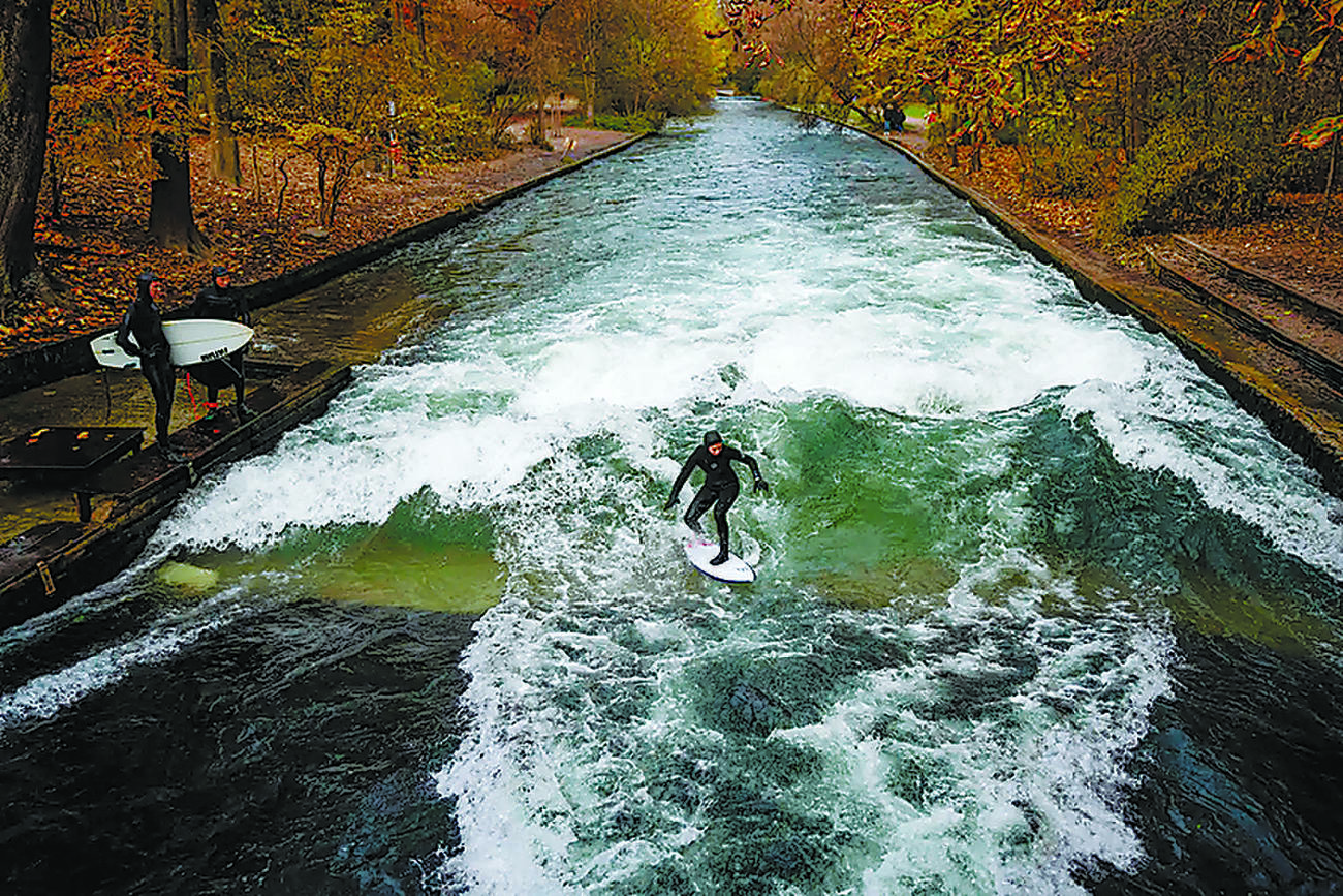 Munich’s famous river surfing wave is gone